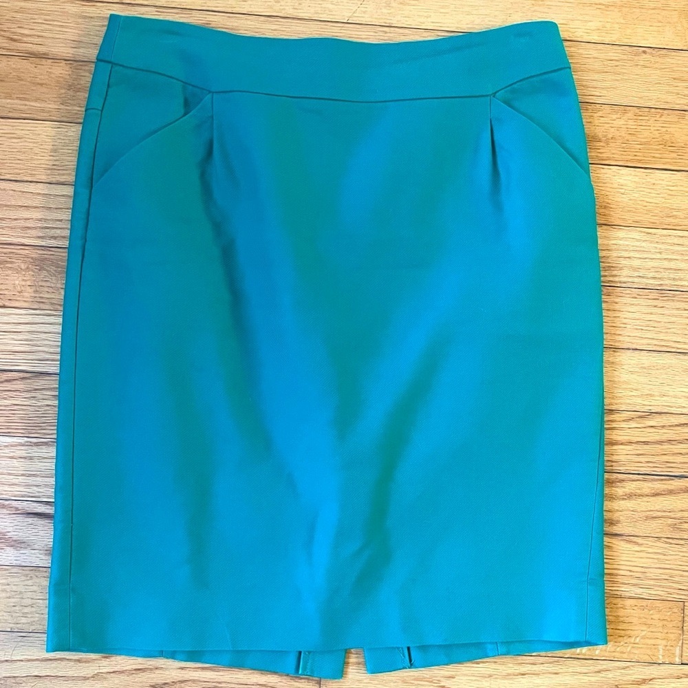 J. Crew Pencil Skirt Size 10 Kelly Green